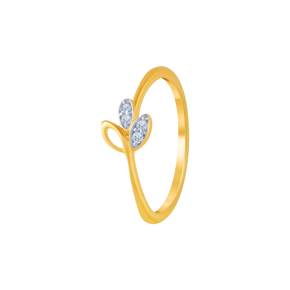 18KT (750) Yellow Gold And Diamond Ring For Women