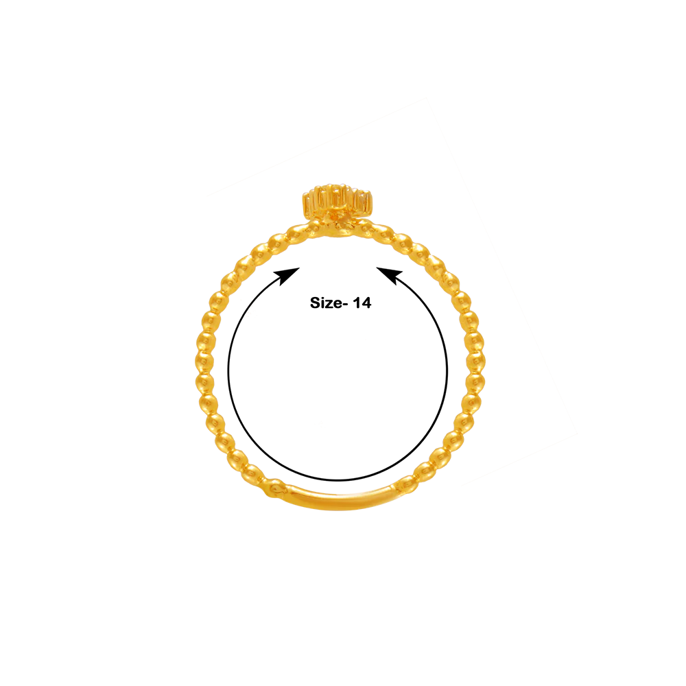 18KT (750) Yellow Gold And Diamond Ring For Women - Image 4