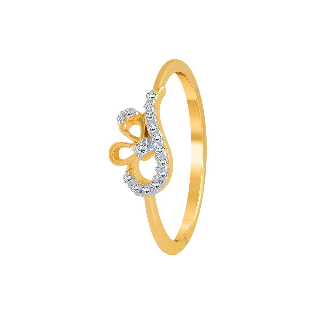 18KT (750) Yellow Gold And Diamond Ring For Women