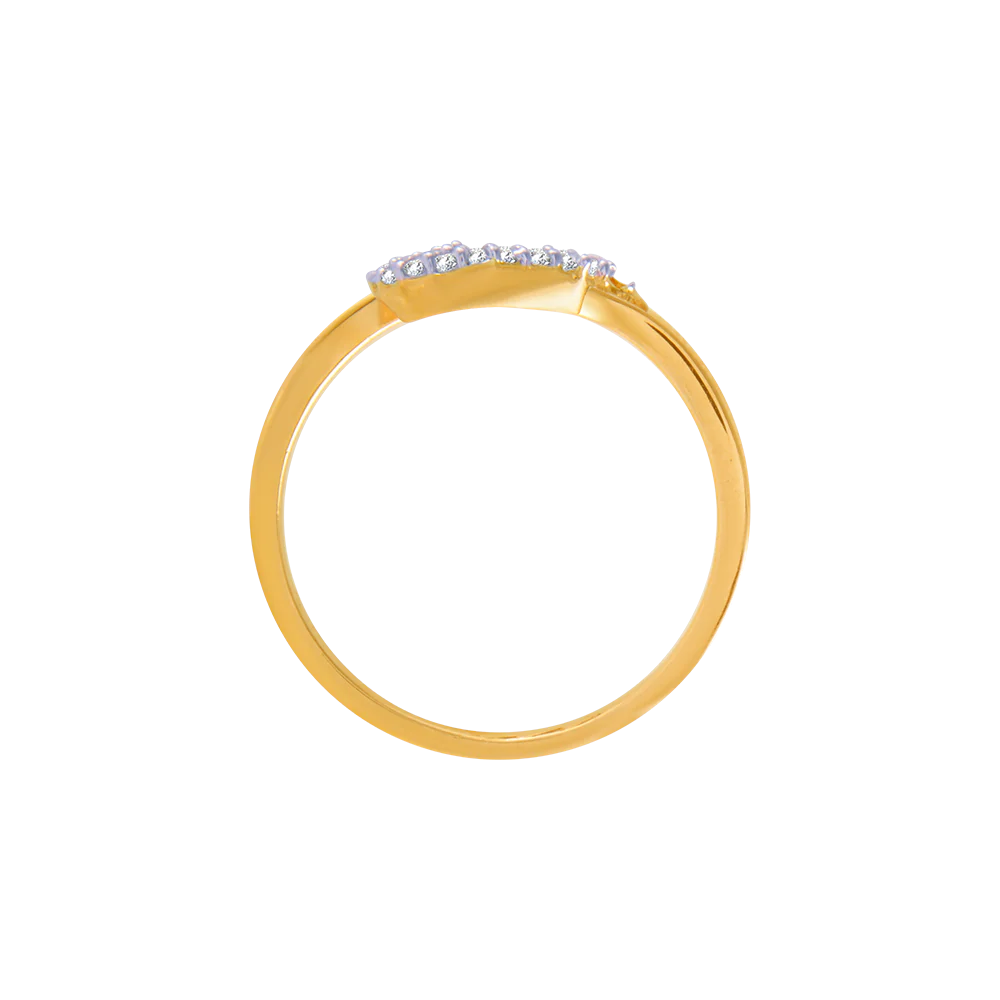 18KT (750) Yellow Gold And Diamond Ring For Women - Image 3