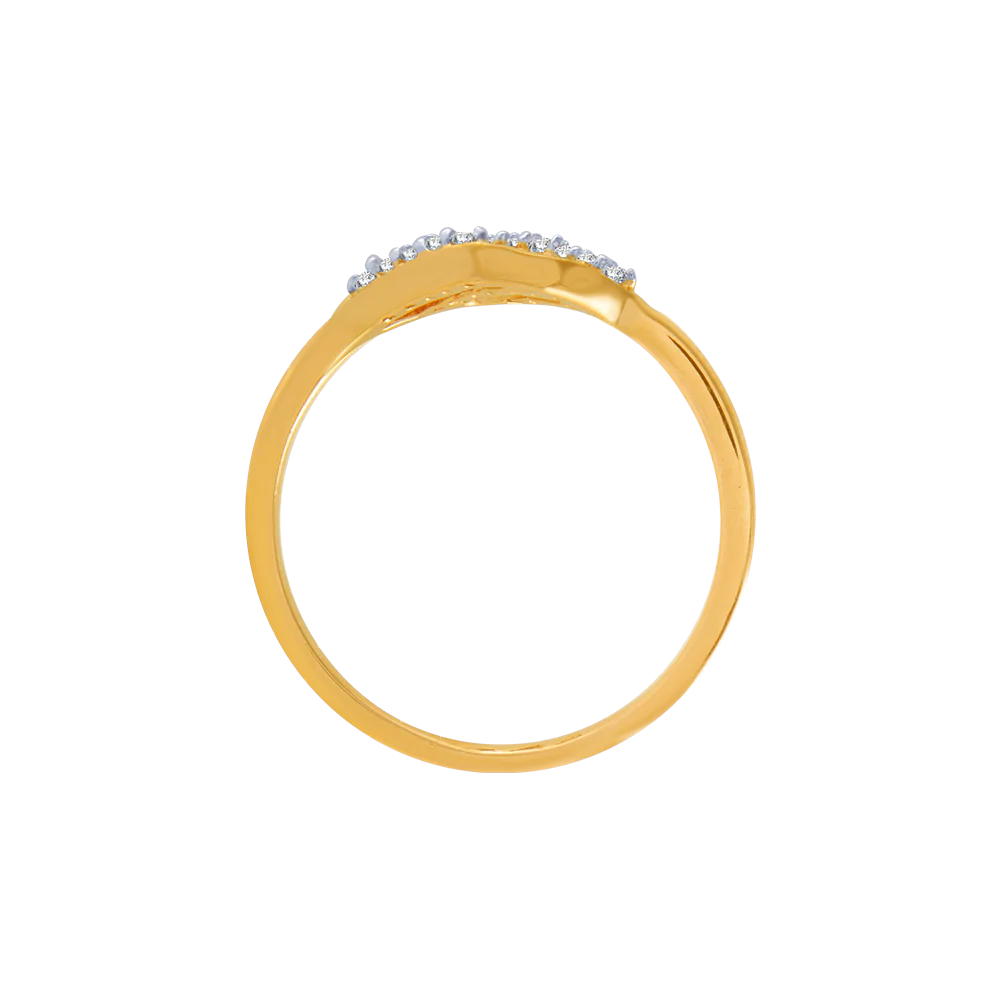 18KT (750) Yellow Gold And Diamond Ring For Women - Image 3