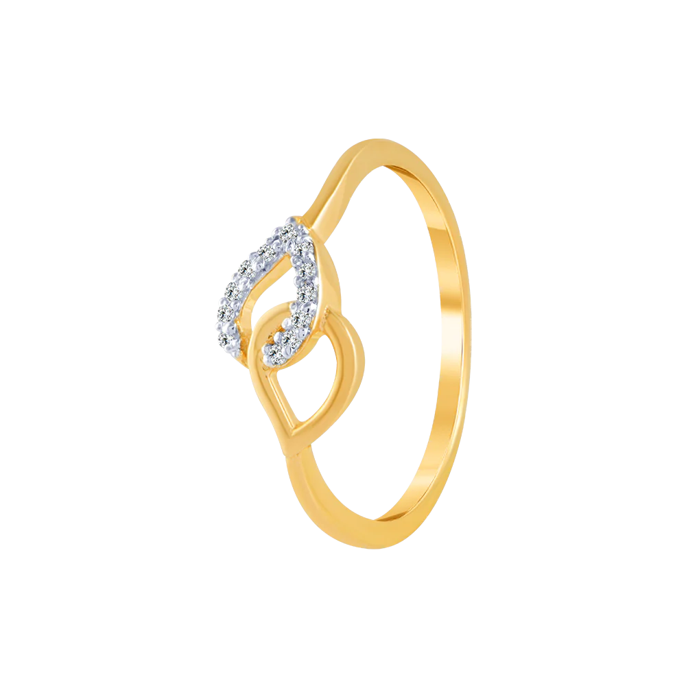 18KT (750) Yellow Gold And Diamond Ring For Women