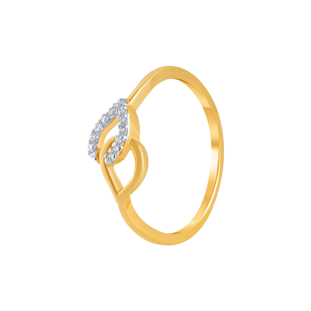 18KT (750) Yellow Gold And Diamond Ring For Women - Image 2