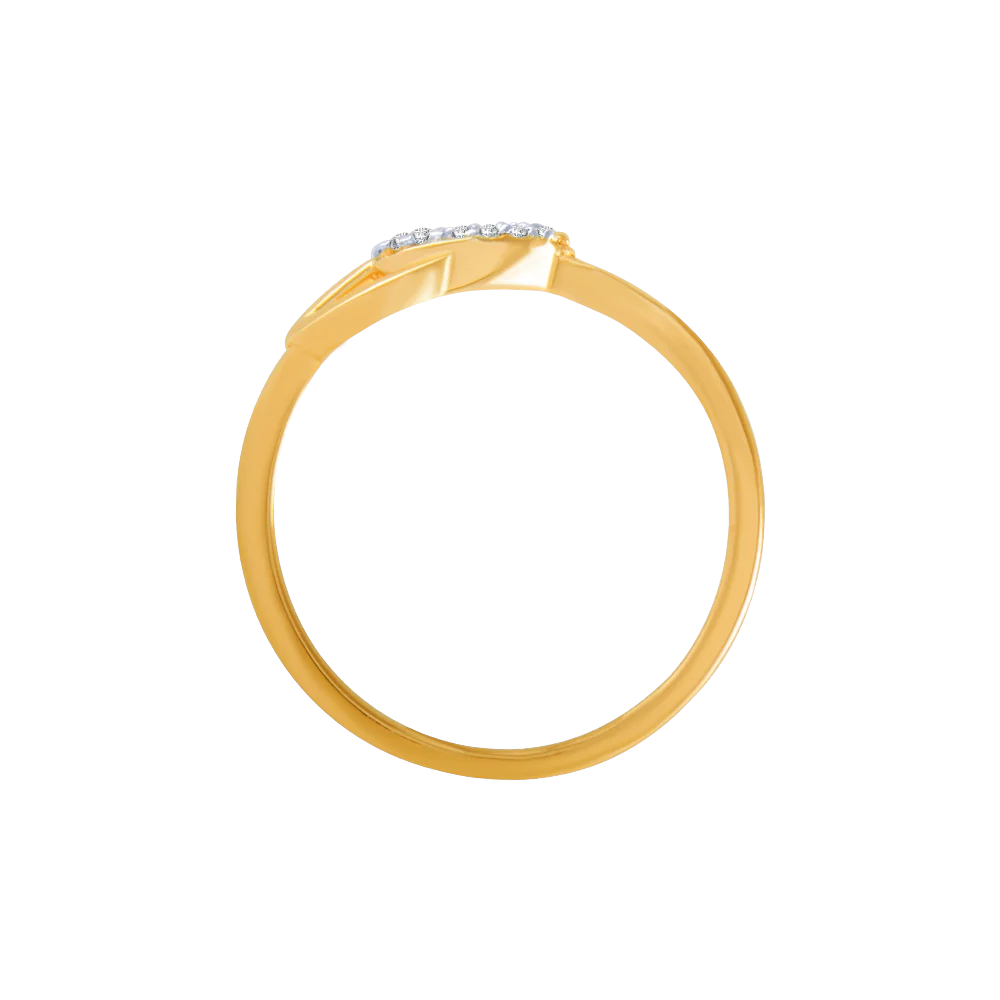 18KT (750) Yellow Gold And Diamond Ring For Women - Image 3