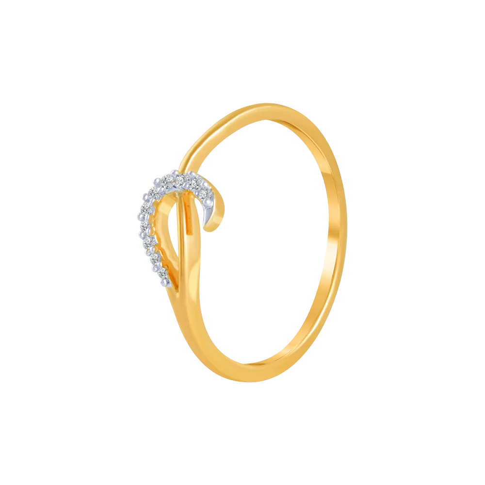 18KT (750) Yellow Gold And Diamond Ring For Women - Image 2