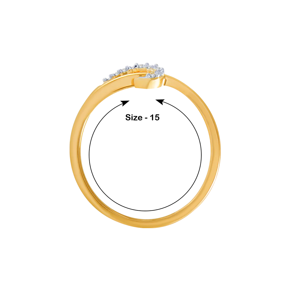 18KT (750) Yellow Gold And Diamond Ring For Women - Image 5