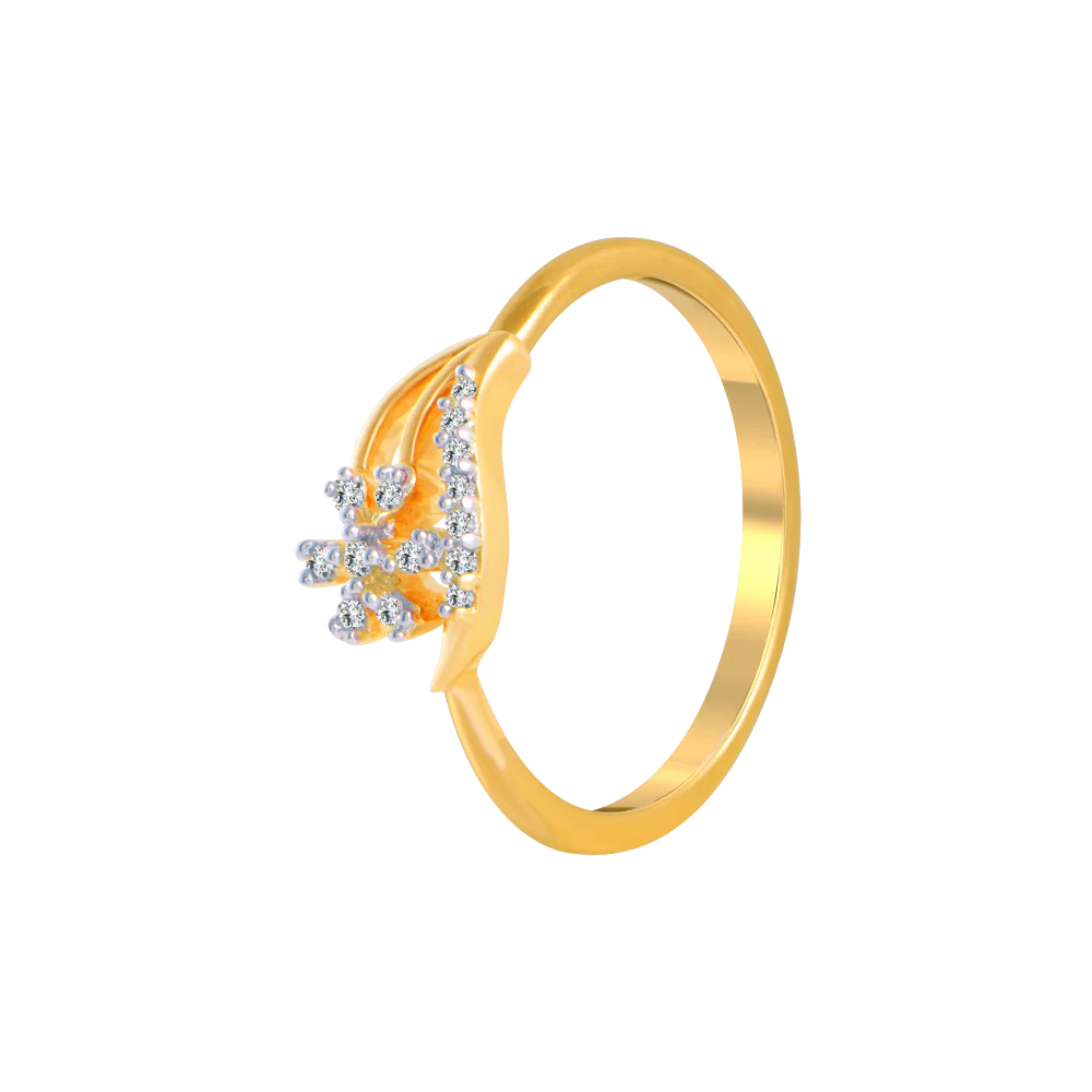18KT (750) Yellow Gold And Diamond Ring For Women - Image 2