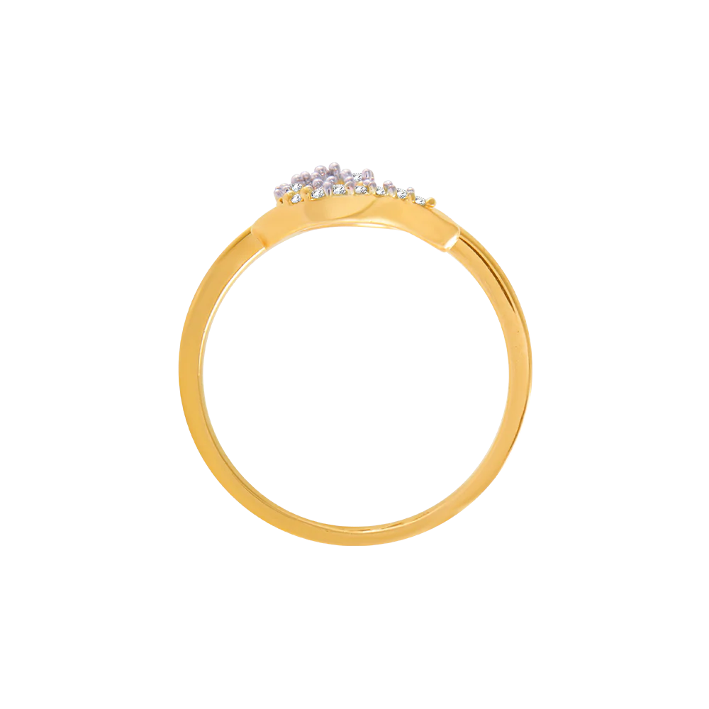 18KT (750) Yellow Gold And Diamond Ring For Women - Image 3