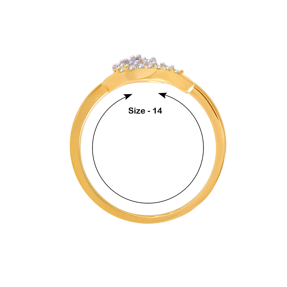 18KT (750) Yellow Gold And Diamond Ring For Women - Image 5