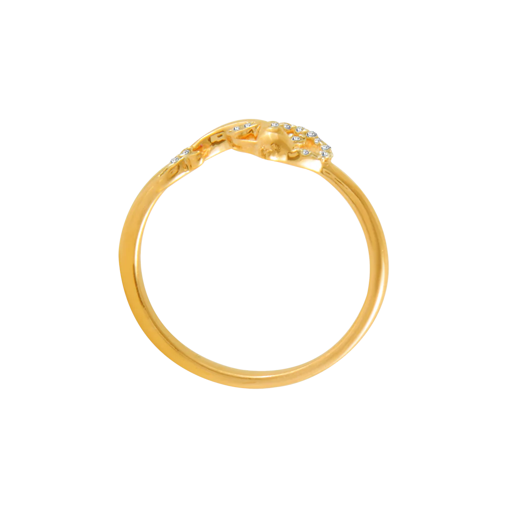 18KT (750) Yellow Gold And Diamond Ring For Women - Image 3