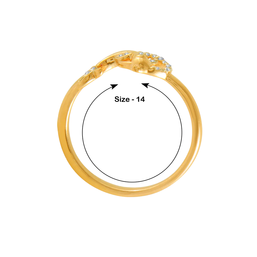 18KT (750) Yellow Gold And Diamond Ring For Women - Image 5
