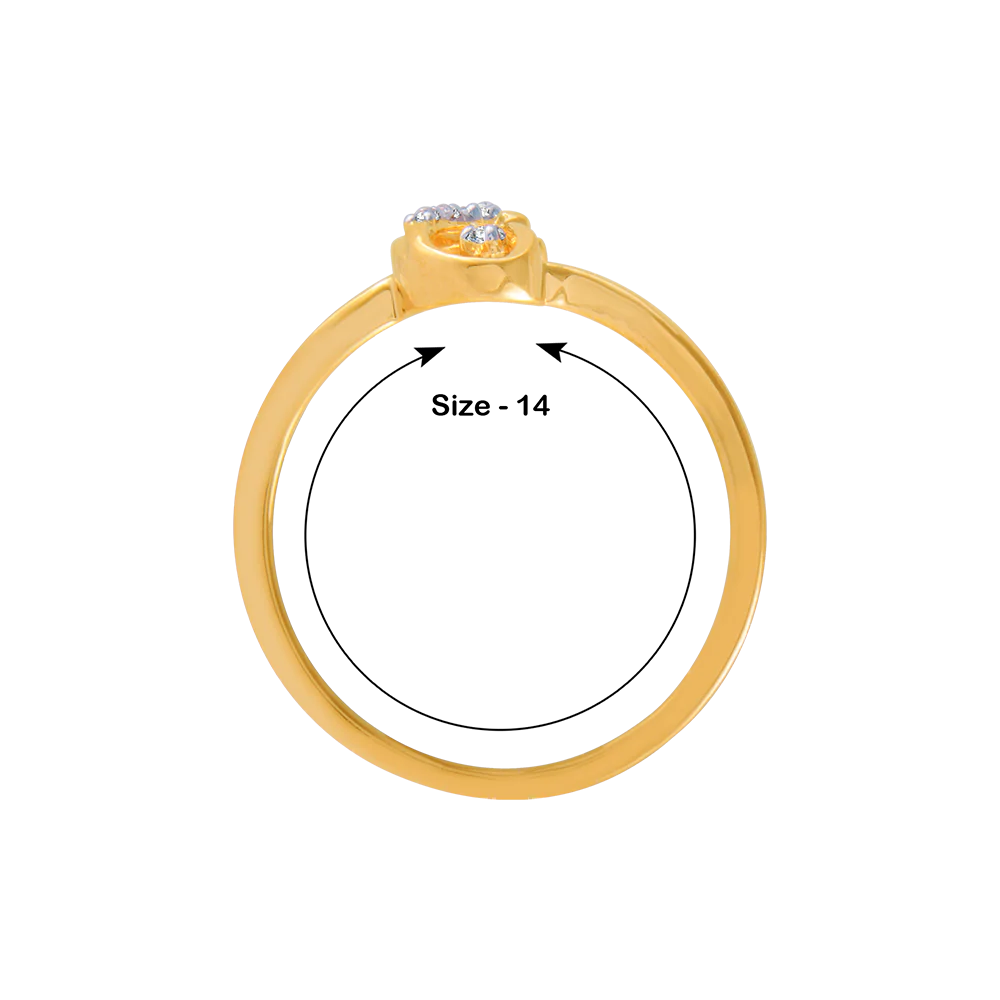 18KT (750) Yellow Gold And Diamond Ring For Women - Image 5