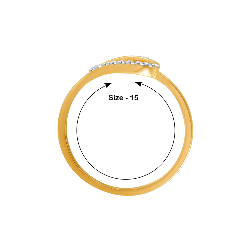 18KT (750) Yellow Gold And Diamond Ring For Women - Image 5