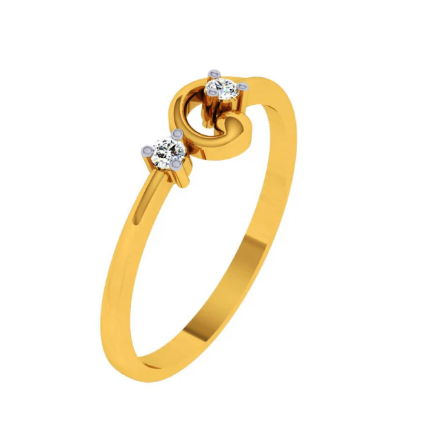 18KT (750) Yellow Gold And Diamond Ring For Women - Image 4