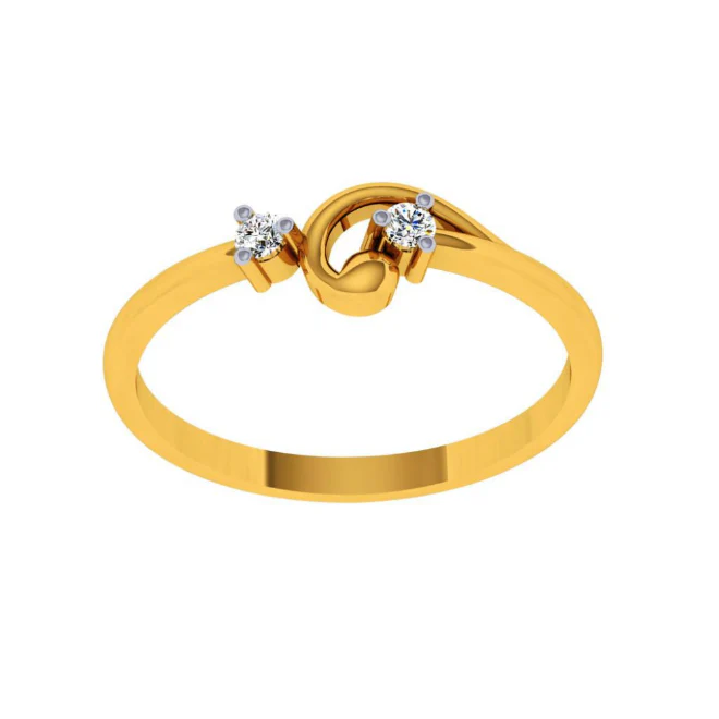 18KT (750) Yellow Gold And Diamond Ring For Women - Image 6