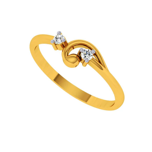 18KT (750) Yellow Gold And Diamond Ring For Women - Image 7