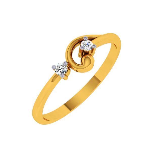 18KT (750) Yellow Gold And Diamond Ring For Women - Image 8