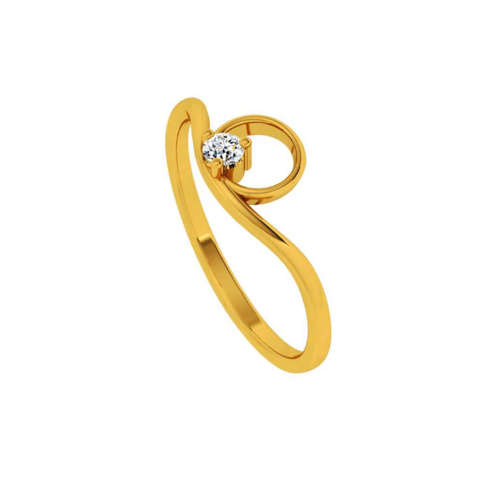 18KT (750) Yellow Gold And Diamond Ring For Women - Image 5