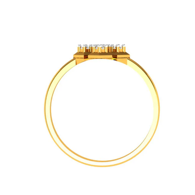18KT (750) Yellow Gold And Diamond Ring For Women - Image 3