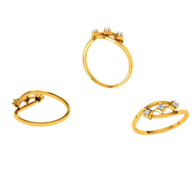 18KT (750) Yellow Gold And Diamond Ring For Women - Image 7