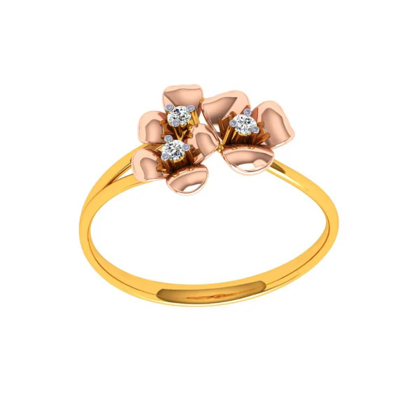 18KT (750) Yellow Gold And Diamond Ring For Women - Image 5