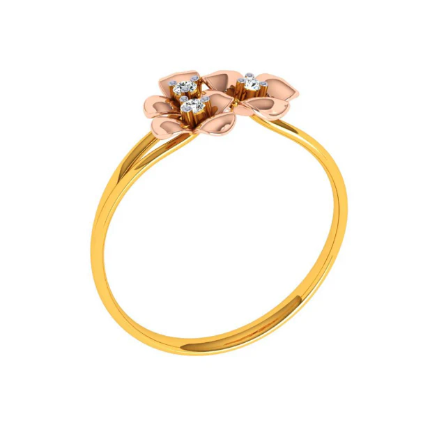 18KT (750) Yellow Gold And Diamond Ring For Women - Image 7