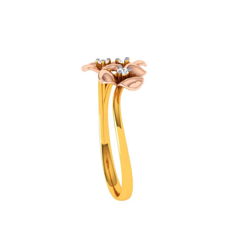 18KT (750) Yellow Gold And Diamond Ring For Women - Image 8