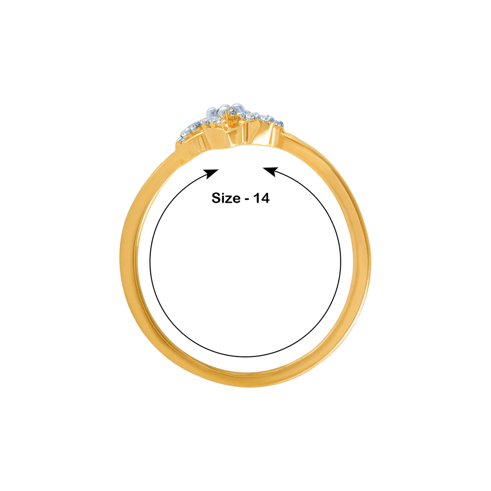 18KT (750) Yellow Gold And Diamond Ring For Women - Image 5