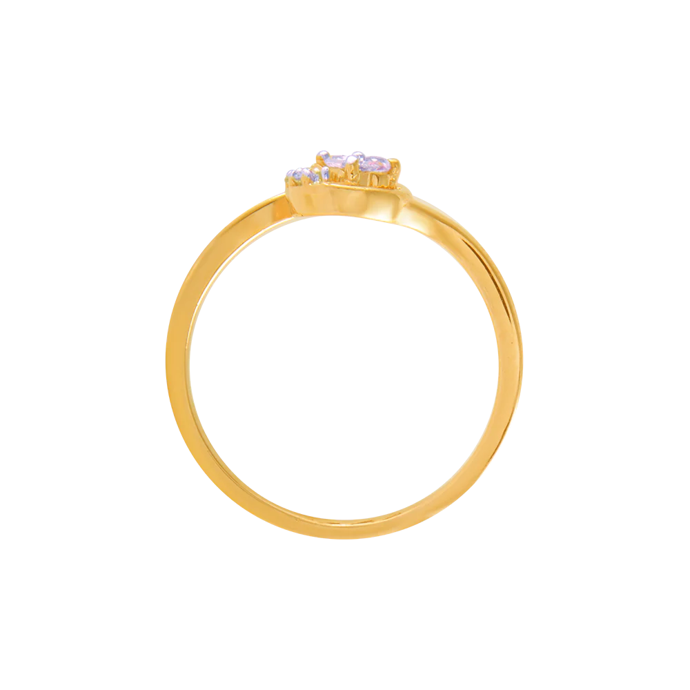 18KT (750) Yellow Gold And Diamond Ring For Women - Image 3