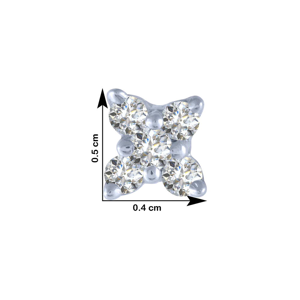 18KT (750) Yellow Gold And Diamond Stud Earrings For Women - Image 4