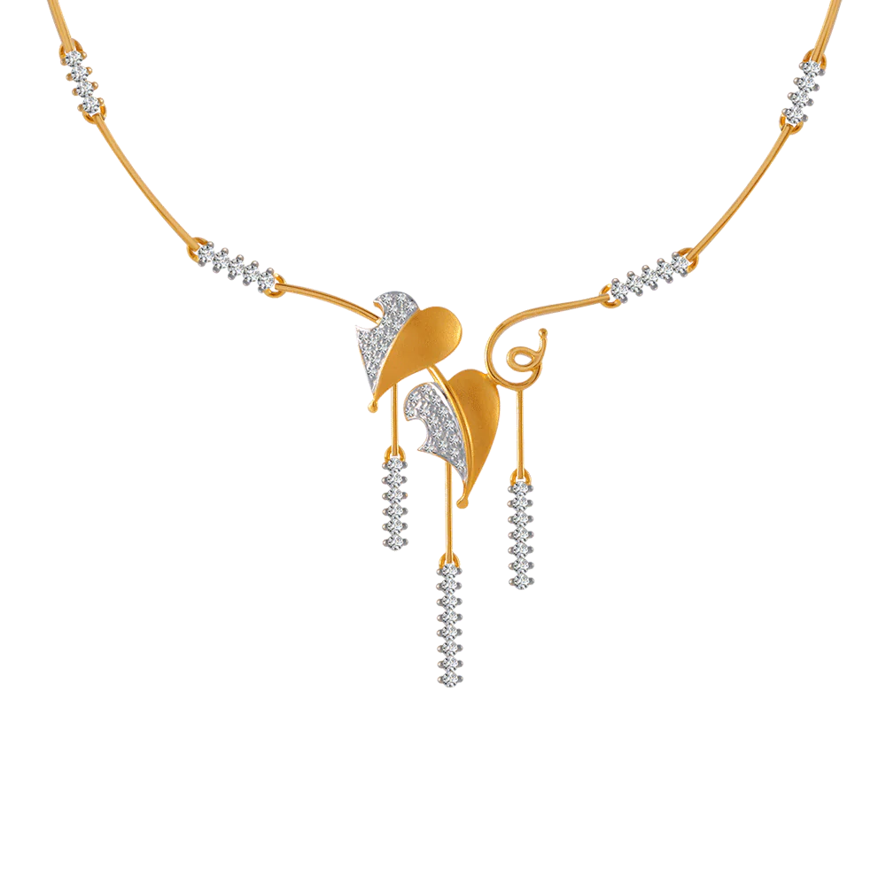 18KT (750) Yellow Gold And Solitaire Necklace For Women - Image 3