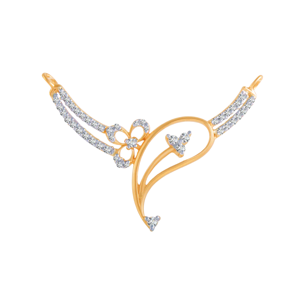 18KT (750) Yellow Gold And Solitaire Pendant For Women