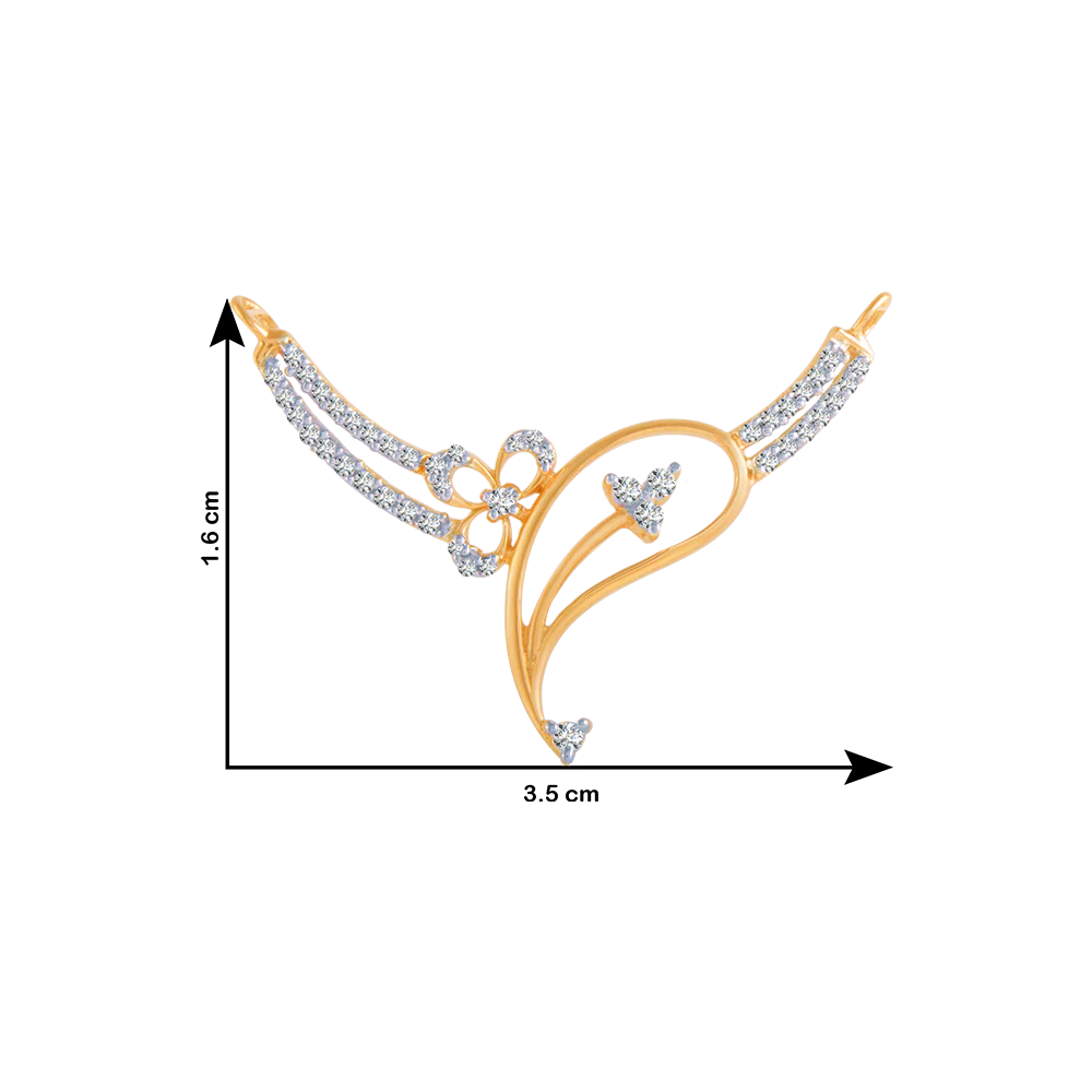 18KT (750) Yellow Gold And Solitaire Pendant For Women - Image 4