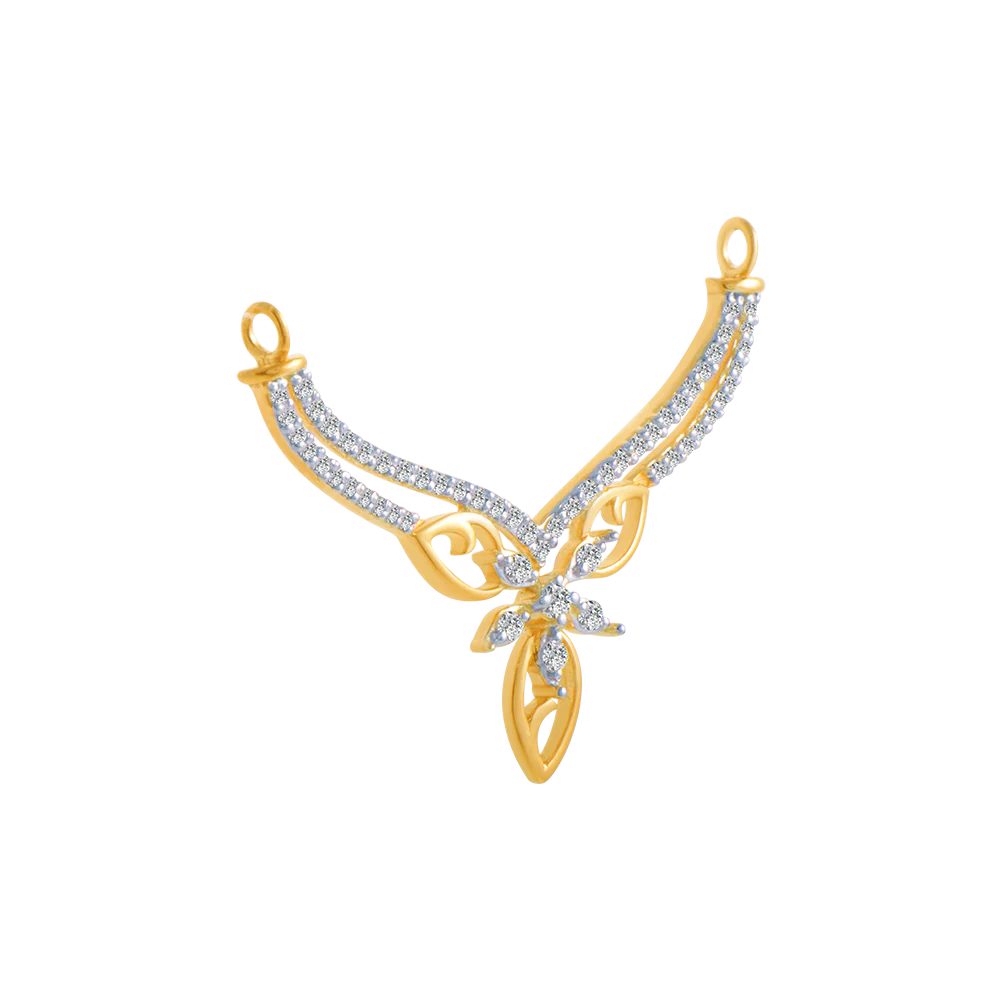 18KT (750) Yellow Gold And Solitaire Pendant For Women - Image 3