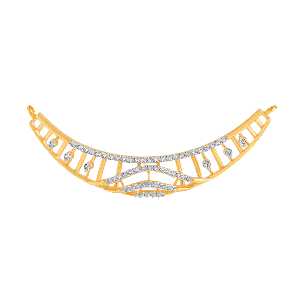 18KT (750) Yellow Gold And Solitaire Pendant For Women