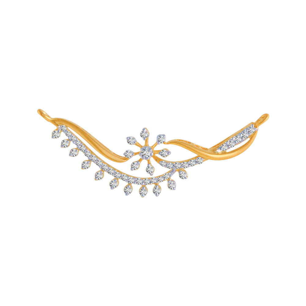 18KT (750) Yellow Gold And Solitaire Pendant For Women