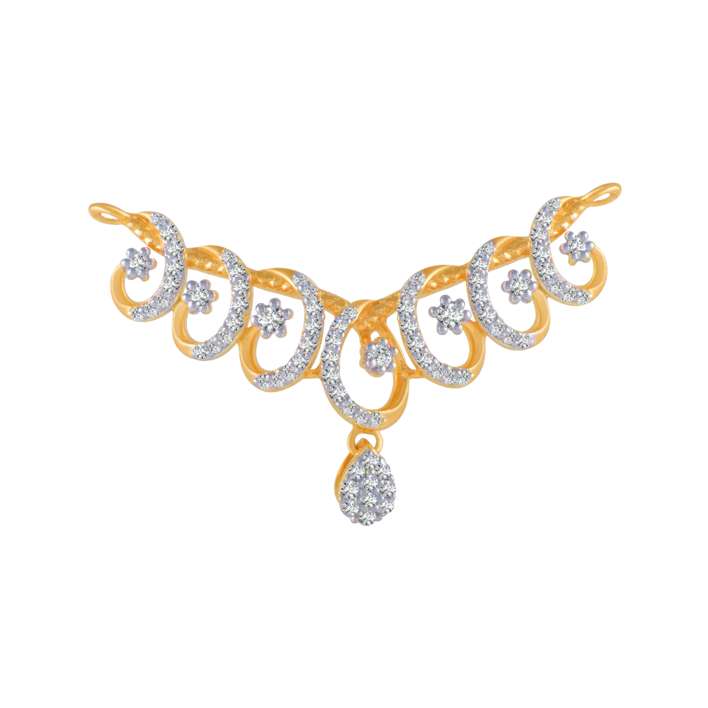 18KT (750) Yellow Gold And Solitaire Pendant For Women