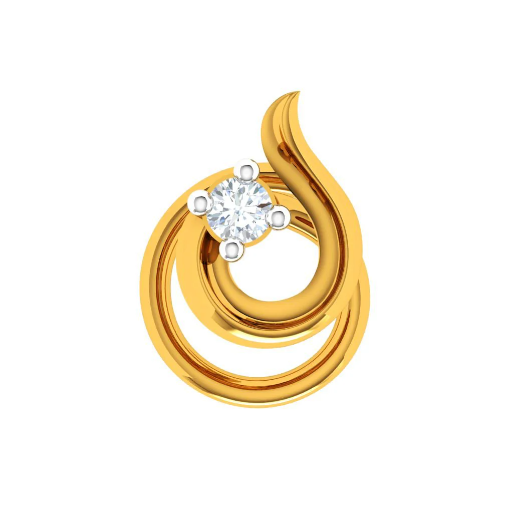 18KT Festive Season Special Gold Diamond Nose Pin