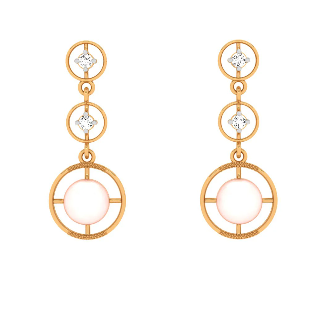 18KT Gold And Diamond Earrings For Every Festive Occasion.