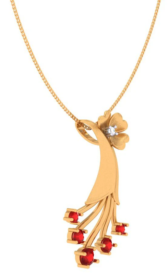 18KT Gold Diamond Pendant Set - Image 5
