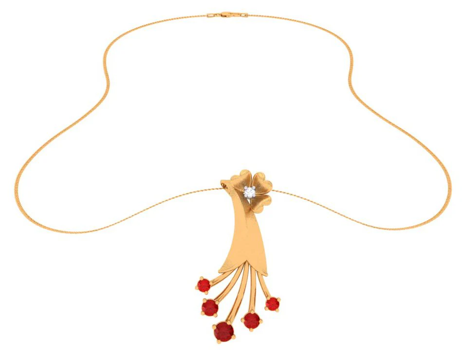 18KT Gold Diamond Pendant Set - Image 6