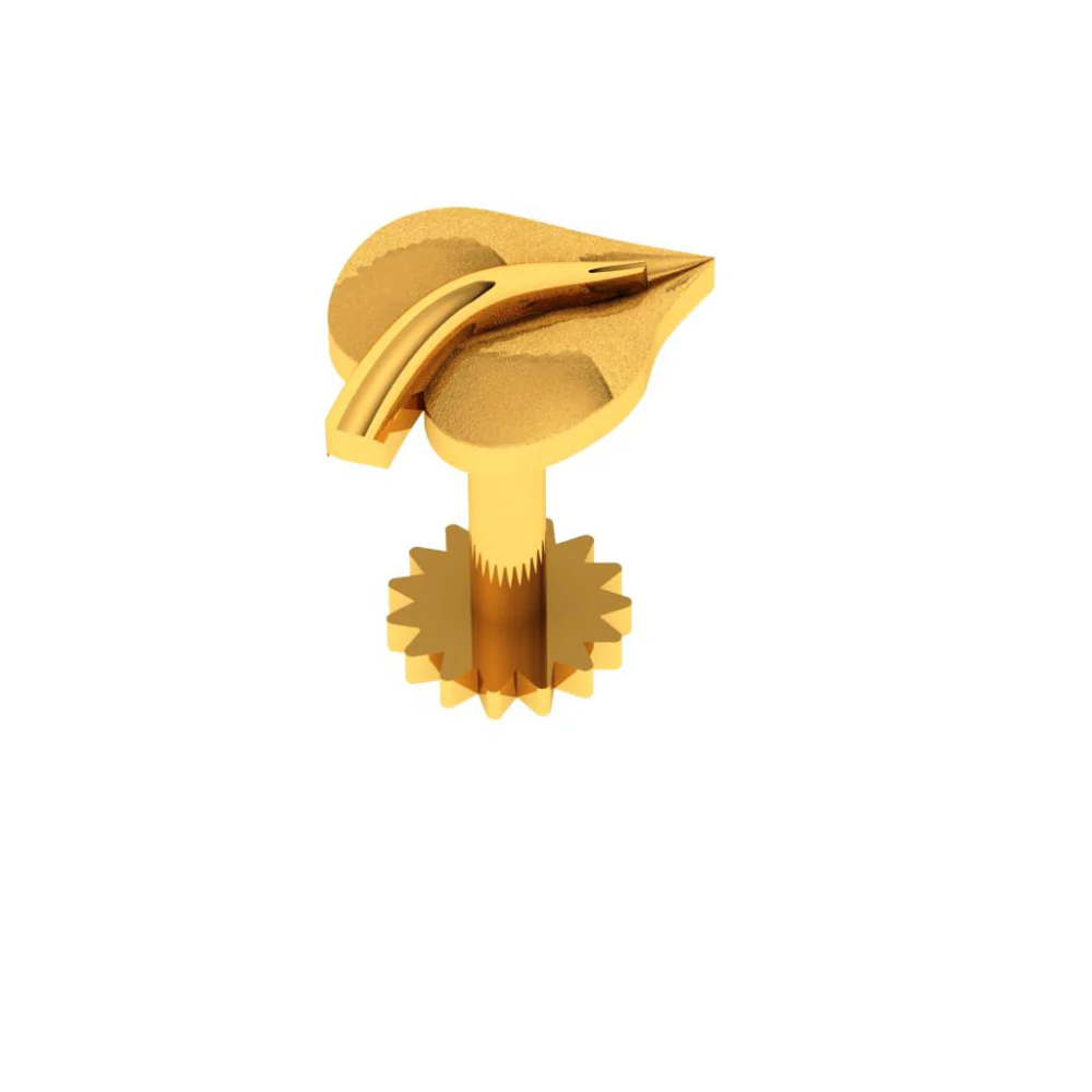 18KT Gold Leaf Nose Stud - Image 3