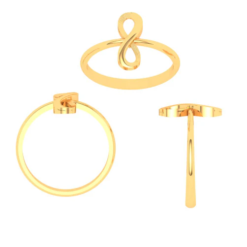 18KT Infinity Design Gold Ring From Online Exclusive Collection - Image 3