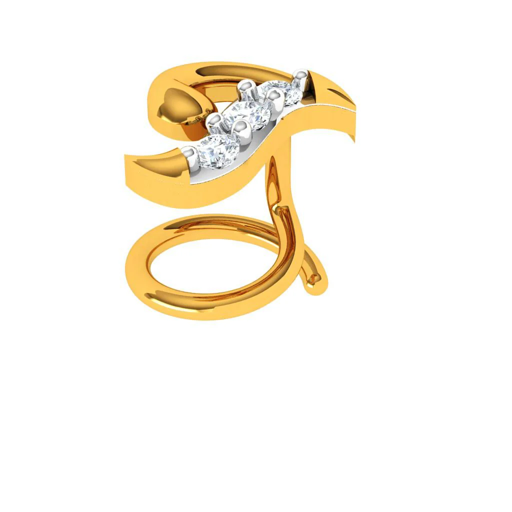 18KT Intricately Designed Diamond Nose Pin For You - Image 5