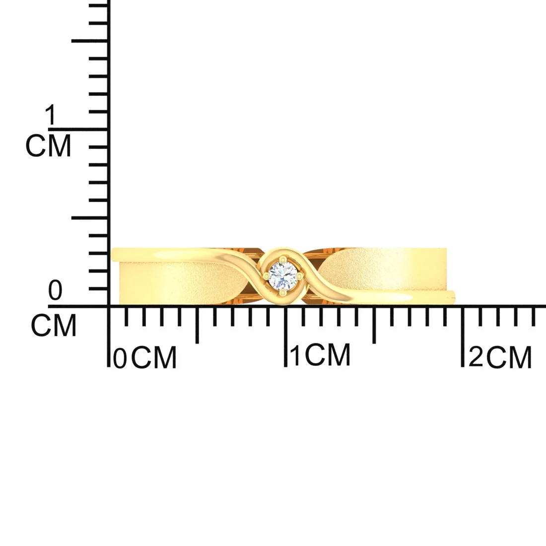 18KT Luxe Gold & Diamond Lightweight Elegant Band Ring for Women - Image 6