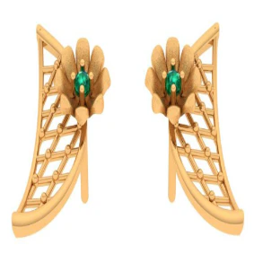 18KT Semilunar Gold Earrings - Image 7