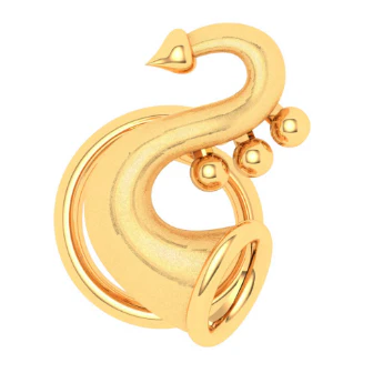 18KT Trumpet Shape Unique Nosepin From Online Exclusive Collection