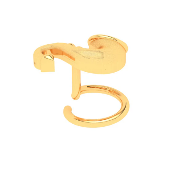 18KT Trumpet Shape Unique Nosepin From Online Exclusive Collection - Image 2