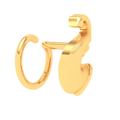 18KT Trumpet Shape Unique Nosepin From Online Exclusive Collection - Image 5