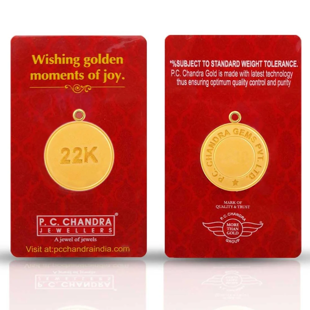 2 Gm 22k Gold Coin Pendant - Image 3